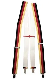 Tr�ger,Zivilm.ClipsHose--- schwz/rot/gold