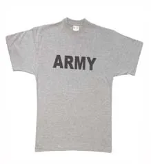 Hemd,US-ImitatTShirtAufschrift Army--- grau
